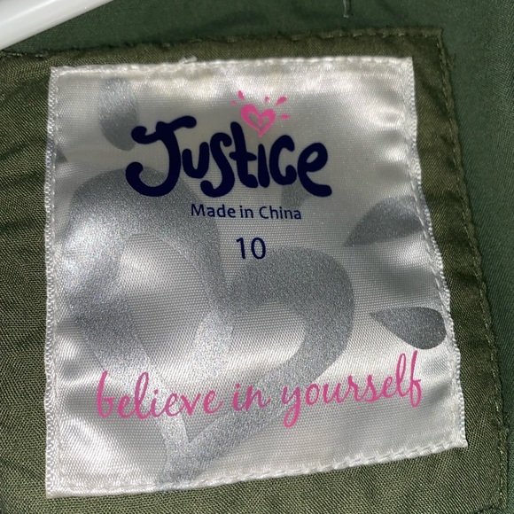 Girls Green Justice Jacket size 10 - Picture 7 of 7